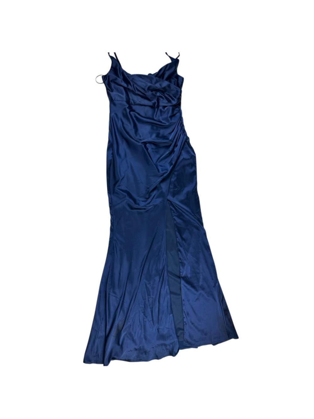Baltic Born Monet Satin Gown Navy Blue Maxi Dress Size L NWT Formal Bridesmaid - Picture 2 of 8